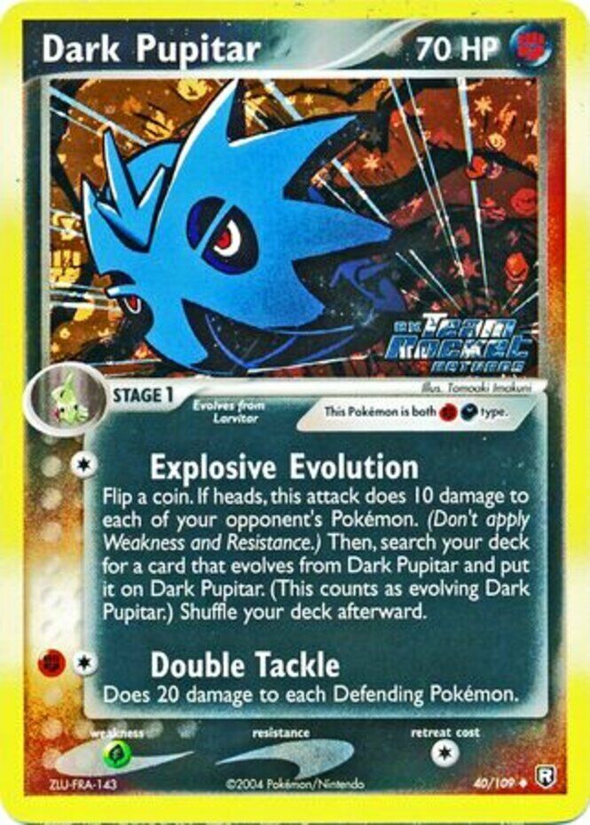 Dark Pupitar (40/109) (Stamped) [EX: Team Rocket Returns] | Galactic Gamez