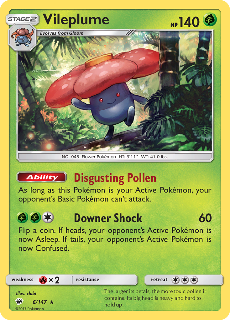 Vileplume (6/147) [Sun & Moon: Burning Shadows] | Galactic Gamez