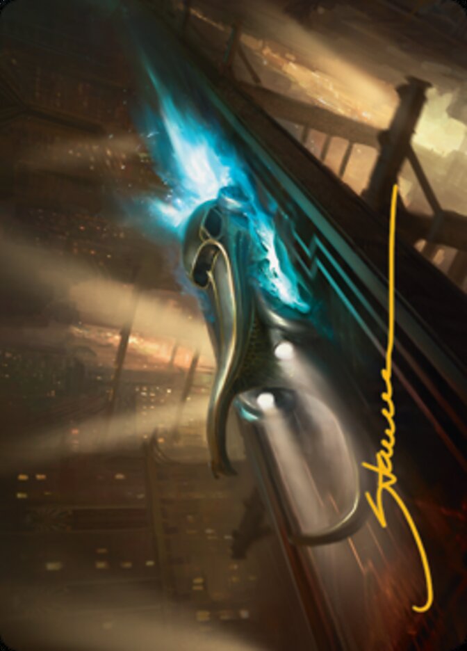 Run Out of Town Art Card (Gold-Stamped Signature) [Streets of New Capenna Art Series] | Galactic Gamez