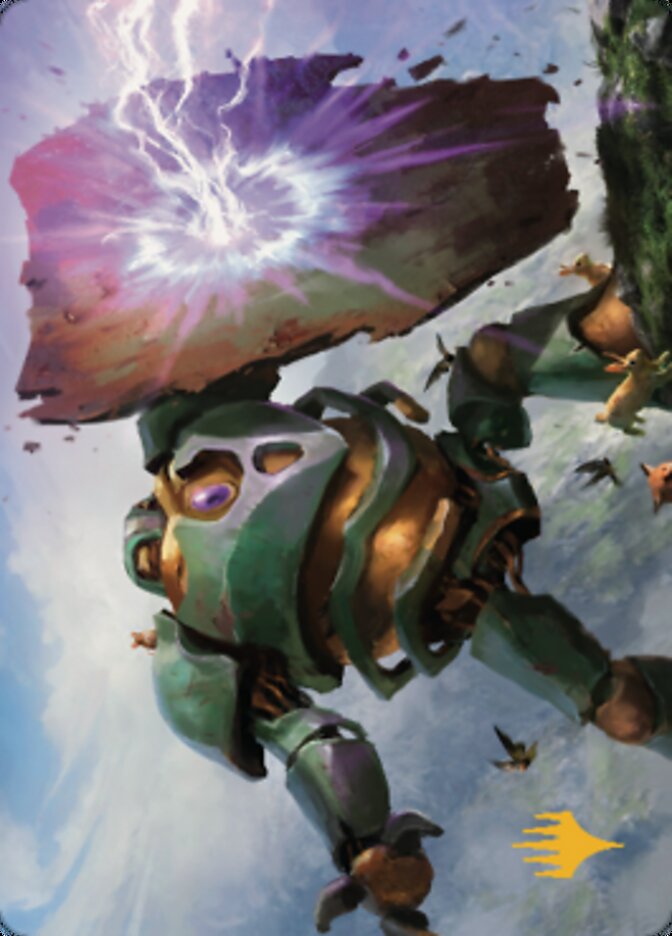 Walking Bulwark Art Card (Gold-Stamped Signature) [Dominaria United Art Series] | Galactic Gamez