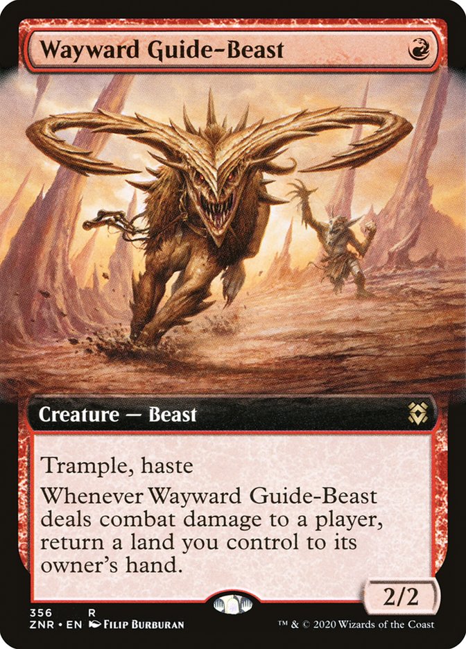 Wayward Guide-Beast (Extended Art) [Zendikar Rising] | Galactic Gamez