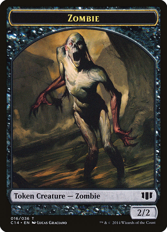 Ob Nixilis of the Black Oath Emblem // Zombie (016/036) Double-sided Token [Commander 2014 Tokens] | Galactic Gamez