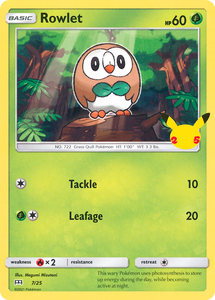 Rowlet (7/25) [McDonald's 25th Anniversary] | Galactic Gamez