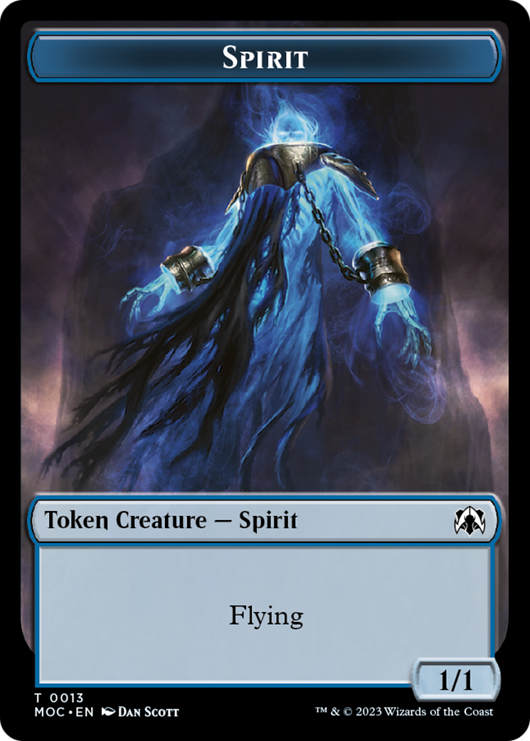 Spirit (9) // Spirit (13) Double-Sided Token [March of the Machine Commander Tokens] | Galactic Gamez