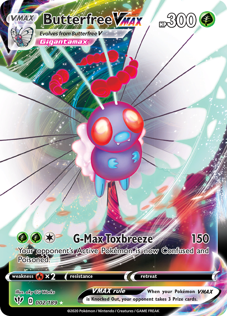 Butterfree VMAX (002/189) [Sword & Shield: Darkness Ablaze] | Galactic Gamez