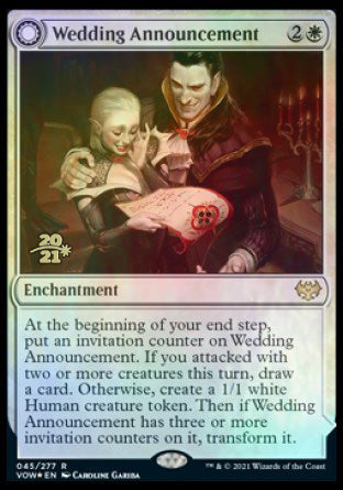 Wedding Announcement // Wedding Festivity [Innistrad: Crimson Vow Prerelease Promos] | Galactic Gamez