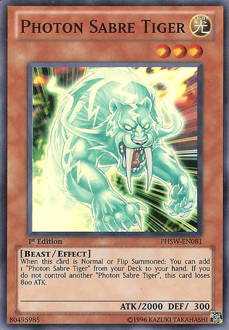 Photon Sabre Tiger [PHSW-EN081] Super Rare | Galactic Gamez