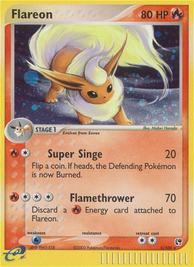 Flareon (5/100) [EX: Sandstorm] | Galactic Gamez