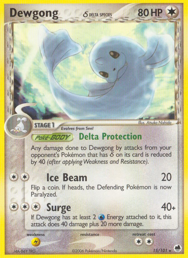 Dewgong (15/101) (Delta Species) [EX: Dragon Frontiers] | Galactic Gamez