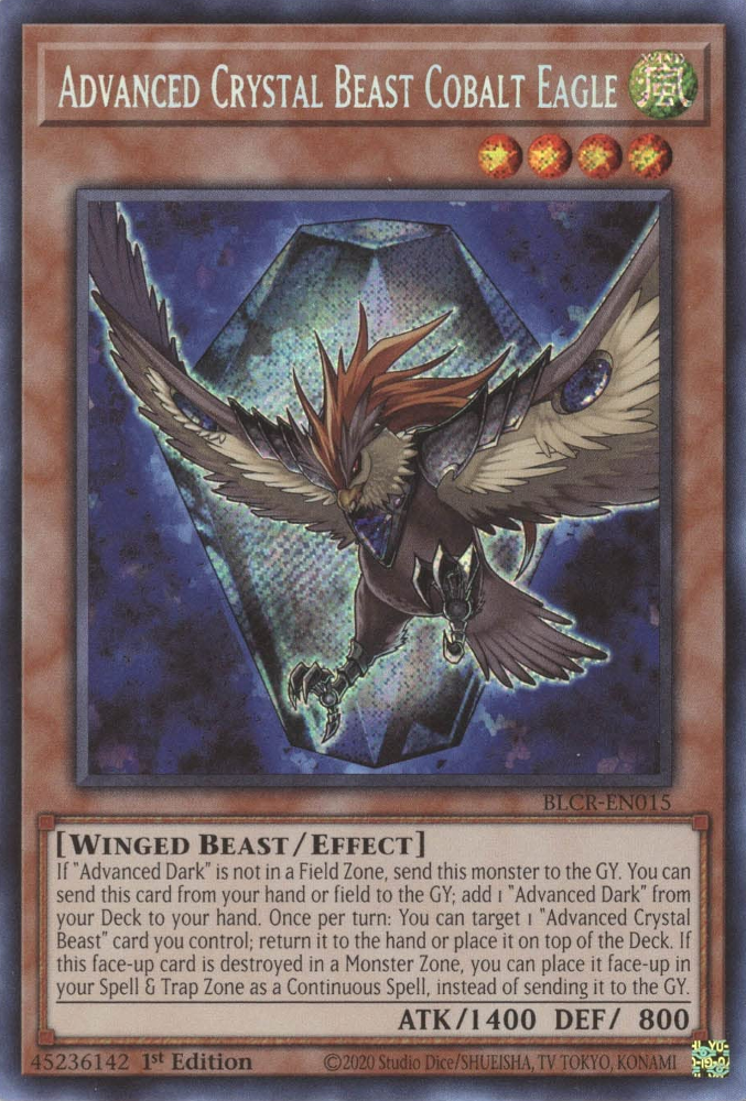 Advanced Crystal Beast Cobalt Eagle [BLCR-EN015] Secret Rare | Galactic Gamez