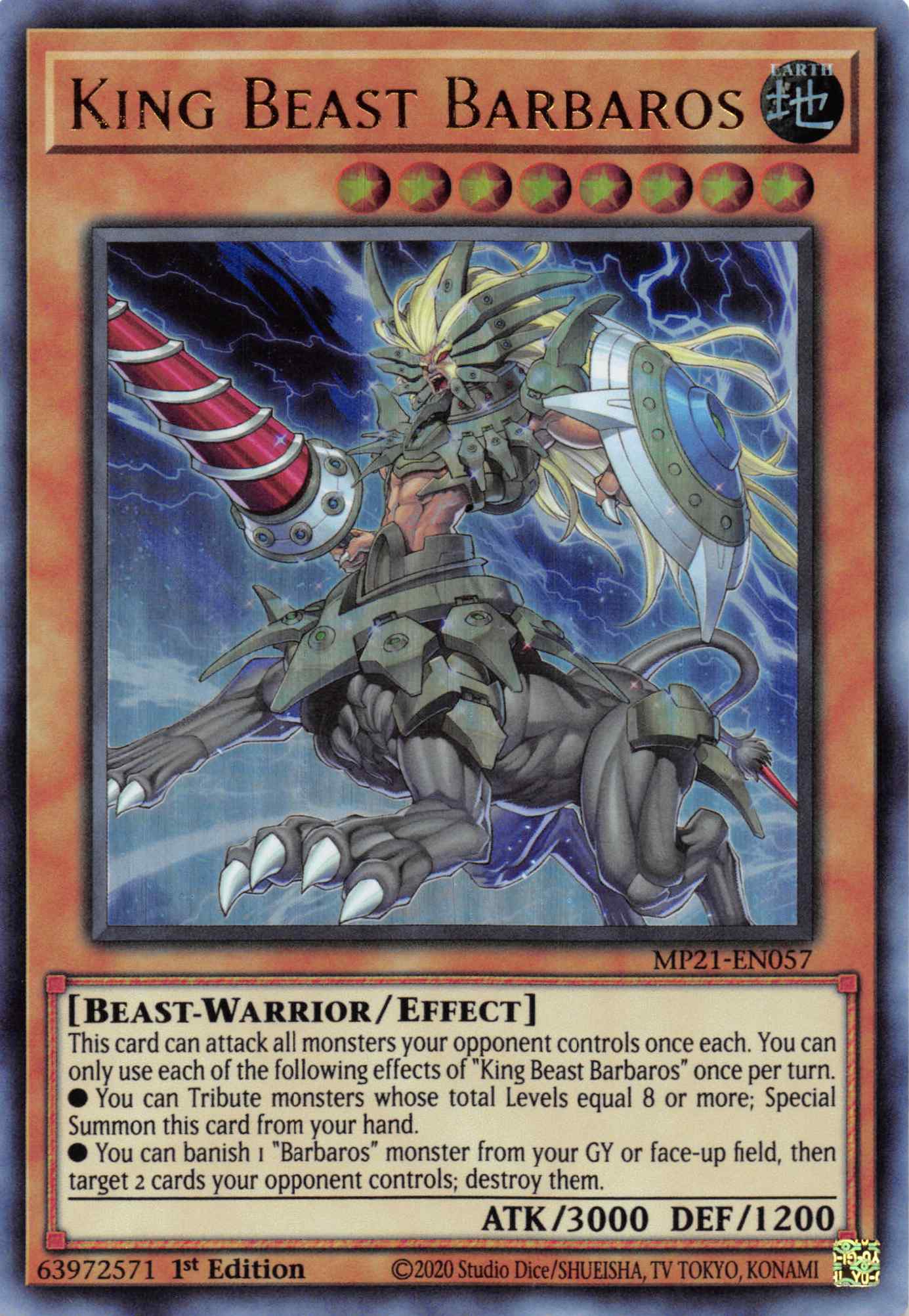 King Beast Barbaros [MP21-EN057] Ultra Rare | Galactic Gamez