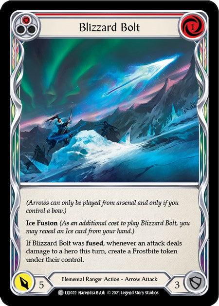 Blizzard Bolt (Red) [LXI022] (Tales of Aria Lexi Blitz Deck)  1st Edition Normal | Galactic Gamez