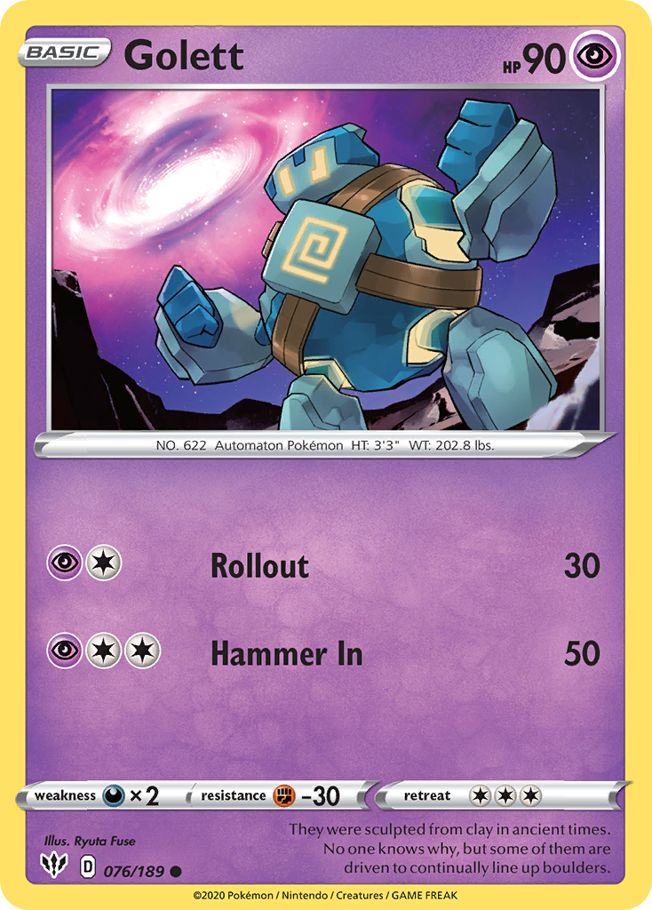 Golett (076/189) [Sword & Shield: Darkness Ablaze] | Galactic Gamez