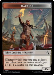 Warrior // Zombie Double-Sided Token [March of the Machine Tokens] | Galactic Gamez