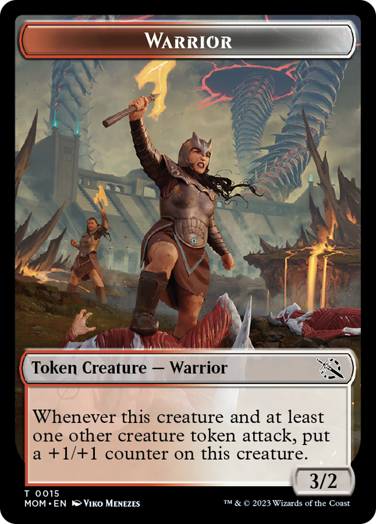 Warrior // Vampire Double-Sided Token [March of the Machine Tokens] | Galactic Gamez