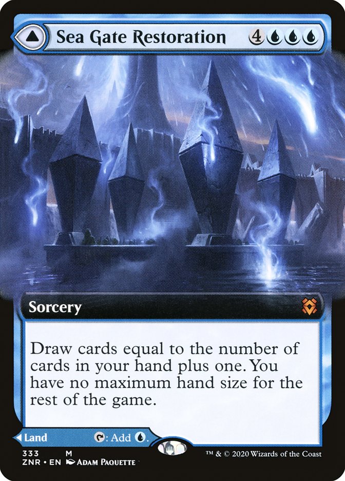 Sea Gate Restoration // Sea Gate, Reborn (Extended Art) [Zendikar Rising] | Galactic Gamez