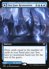 Sea Gate Restoration // Sea Gate, Reborn (Extended Art) [Zendikar Rising] | Galactic Gamez