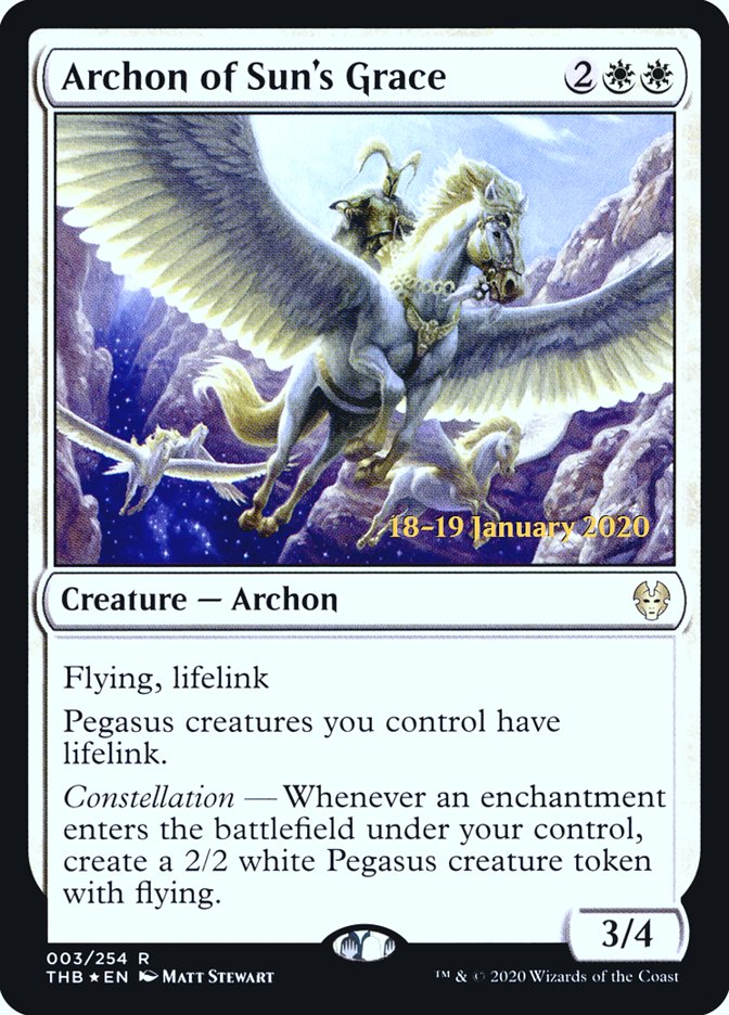 Archon of Sun's Grace [Theros Beyond Death Prerelease Promos] | Galactic Gamez