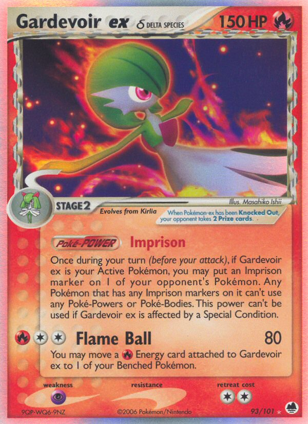 Gardevoir ex (93/101) (Delta Species) [EX: Dragon Frontiers] | Galactic Gamez