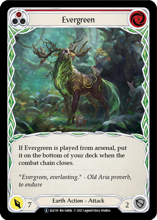 Evergreen (Red) [U-ELE119] Unlimited Rainbow Foil | Galactic Gamez