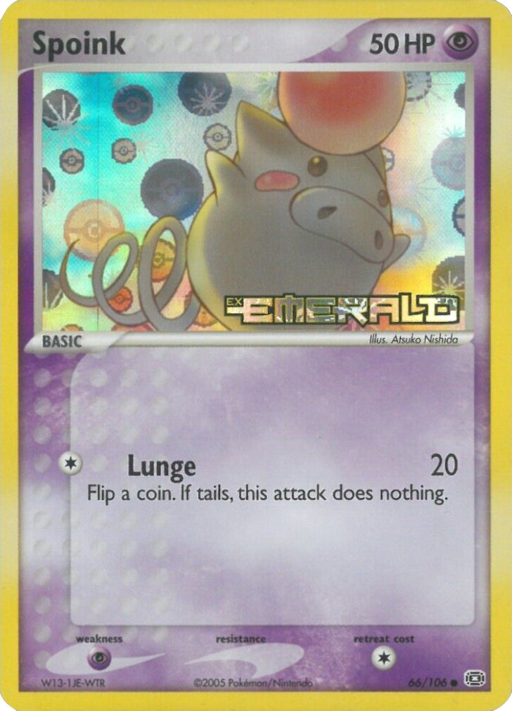 Spoink (66/106) (Stamped) [EX: Emerald] | Galactic Gamez