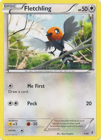 Fletchling (1/30) [XY: Trainer Kit 1 - Bisharp] | Galactic Gamez