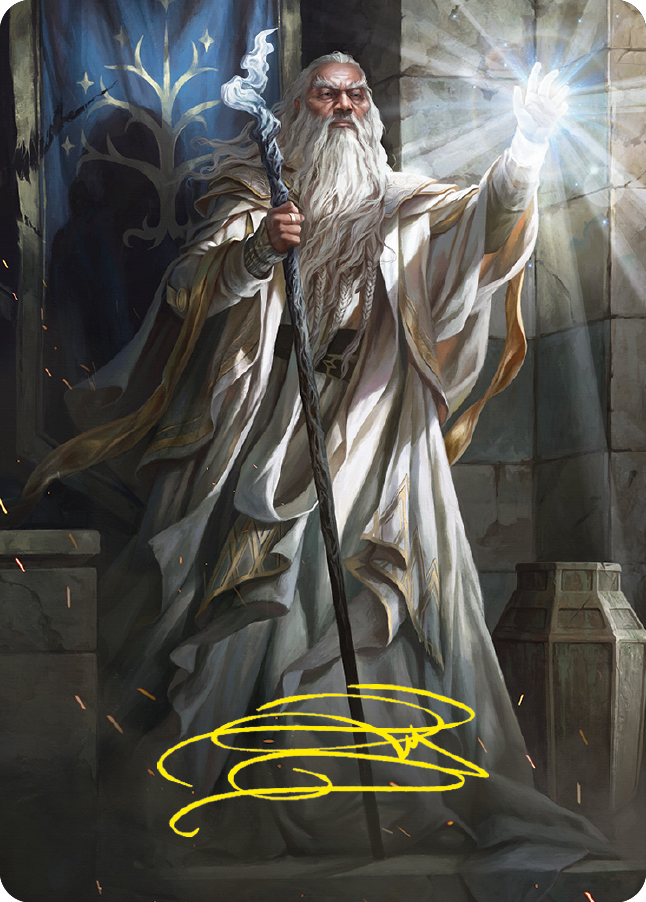 Gandalf the White Art Card (Gold-Stamped Signature) [The Lord of the Rings: Tales of Middle-earth Art Series] | Galactic Gamez