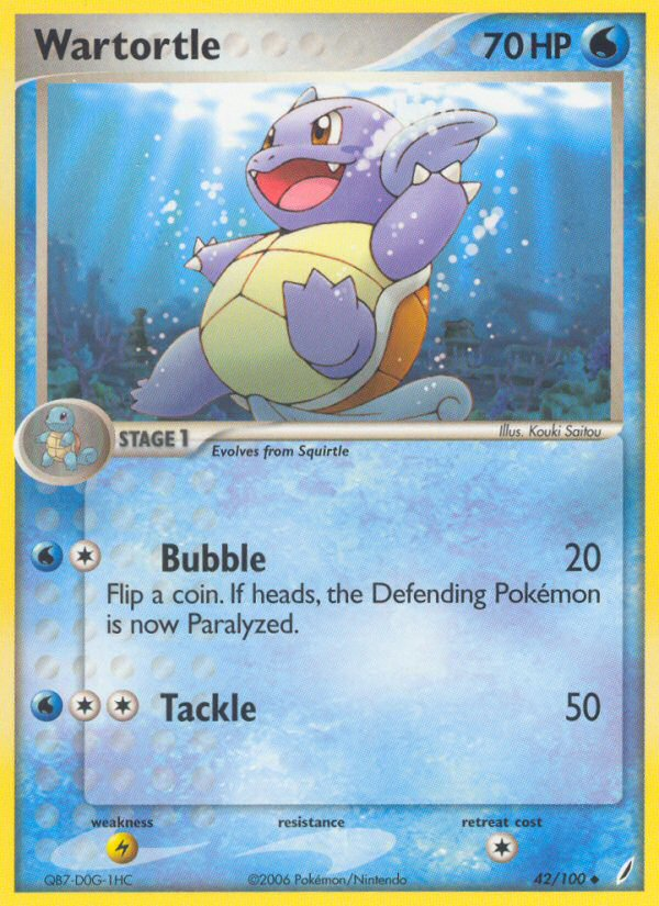 Wartortle (42/100) [EX: Crystal Guardians] | Galactic Gamez