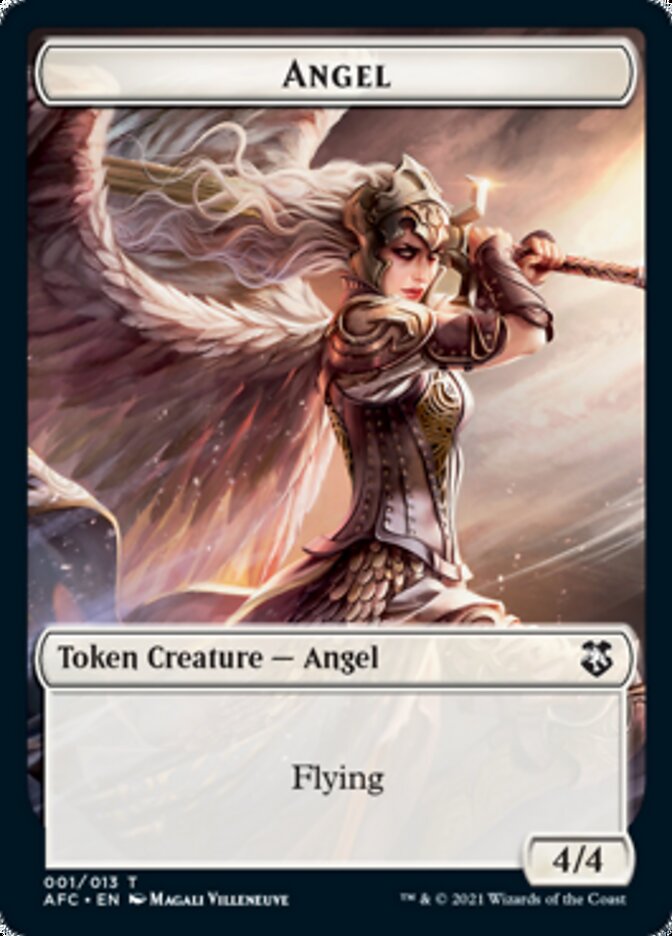 Angel // Saproling Double-sided Token [Dungeons & Dragons: Adventures in the Forgotten Realms Commander Tokens] | Galactic Gamez