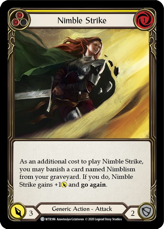 Nimble Strike (Yellow) [U-WTR186] (Welcome to Rathe Unlimited)  Unlimited Rainbow Foil | Galactic Gamez