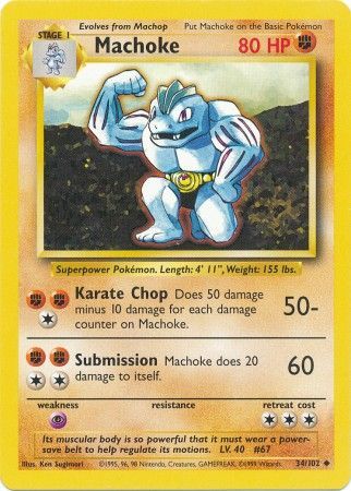 Machoke (34/102) [Base Set Unlimited] | Galactic Gamez