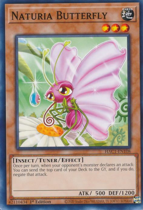 Naturia Butterfly [HAC1-EN108] Common | Galactic Gamez