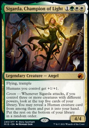 Sigarda, Champion of Light (Promo Pack) [Innistrad: Midnight Hunt Promos] | Galactic Gamez