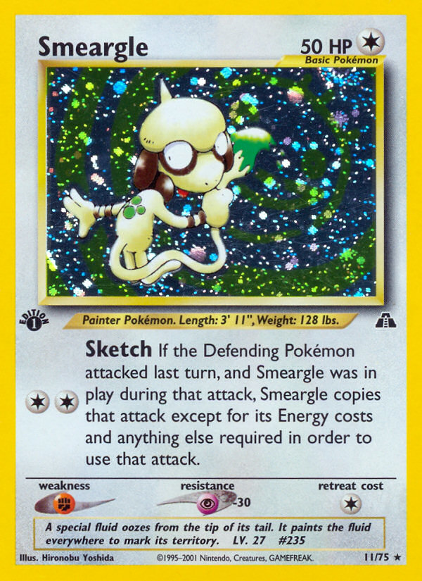 Smeargle (11/75) [Neo Discovery 1st Edition] | Galactic Gamez