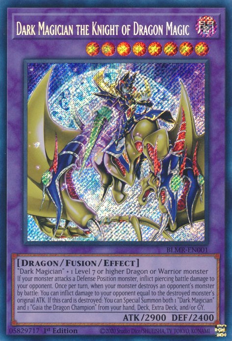 Dark Magician the Knight of Dragon Magic [BLMR-EN001] Secret Rare | Galactic Gamez