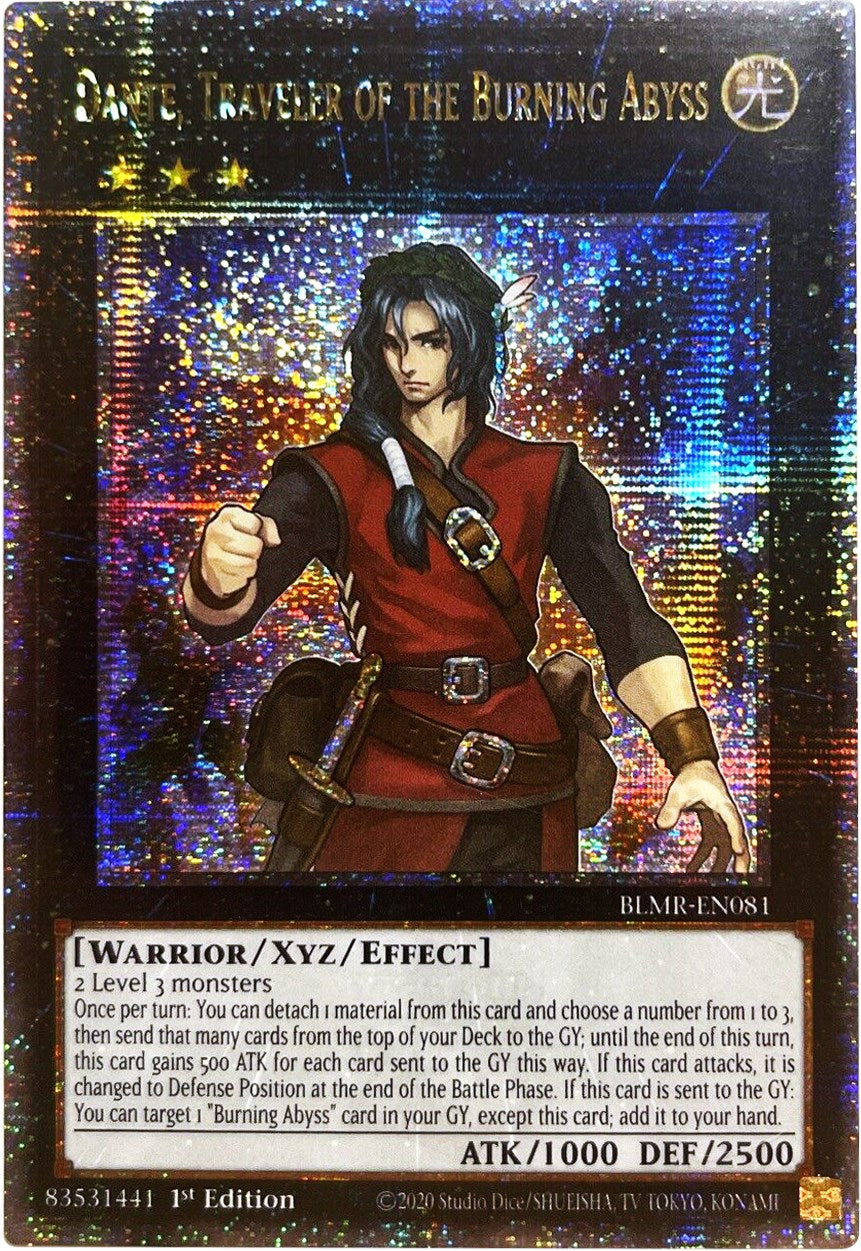 Dante, Traveler of the Burning Abyss [BLMR-EN081] Quarter Century Secret Rare | Galactic Gamez