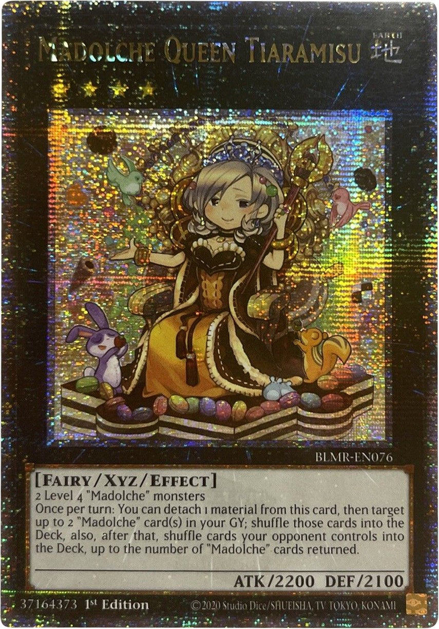 Madolche Queen Tiaramisu [BLMR-EN076] Quarter Century Secret Rare | Galactic Gamez