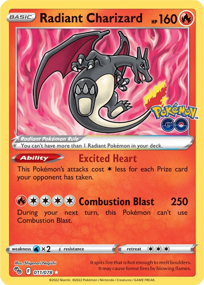 Radiant Charizard (011/078) [Pokémon GO] | Galactic Gamez