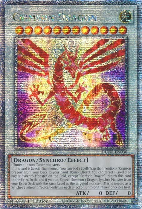 Crimson Dragon [DUNE-EN038] Quarter Century Secret Rare | Galactic Gamez