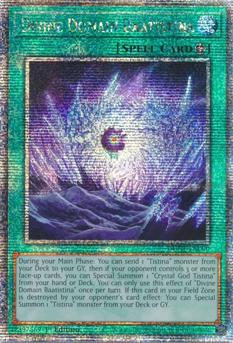 Divine Domain Baatistina [DUNE-EN090] Quarter Century Secret Rare | Galactic Gamez