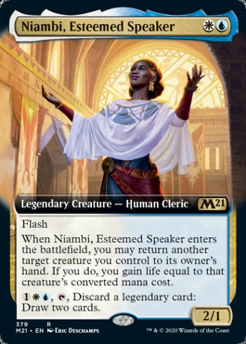 Niambi, Esteemed Speaker (Extended Art) [Core Set 2021] | Galactic Gamez