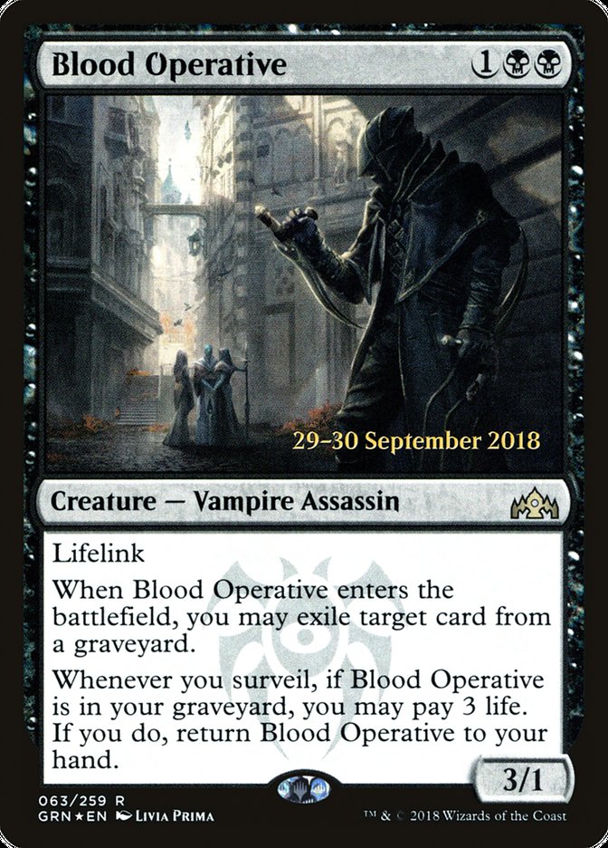Blood Operative  [Guilds of Ravnica Prerelease Promos] | Galactic Gamez