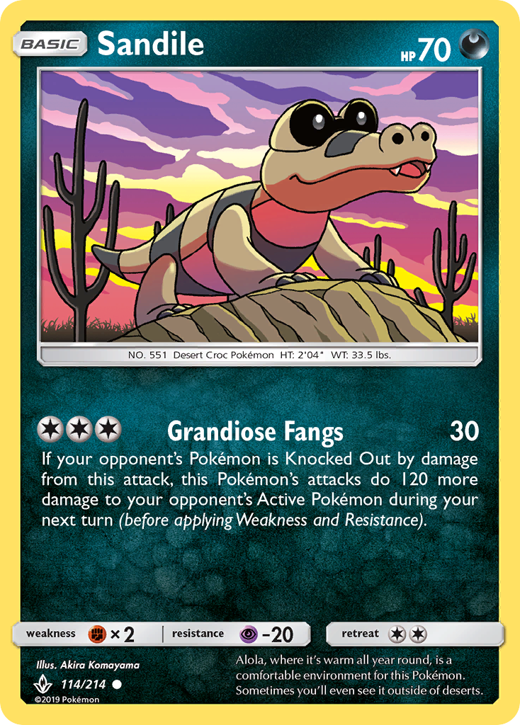 Sandile (114/214) [Sun & Moon: Unbroken Bonds] | Galactic Gamez