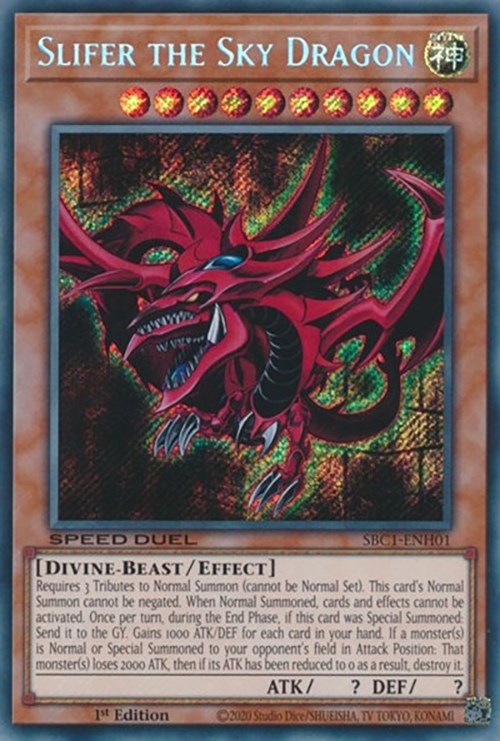 Slifer the Sky Dragon [SBC1-ENH01] Secret Rare | Galactic Gamez