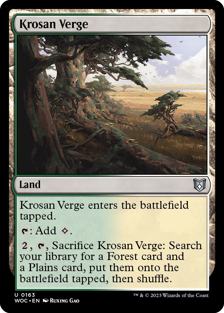 Krosan Verge [Wilds of Eldraine Commander] | Galactic Gamez