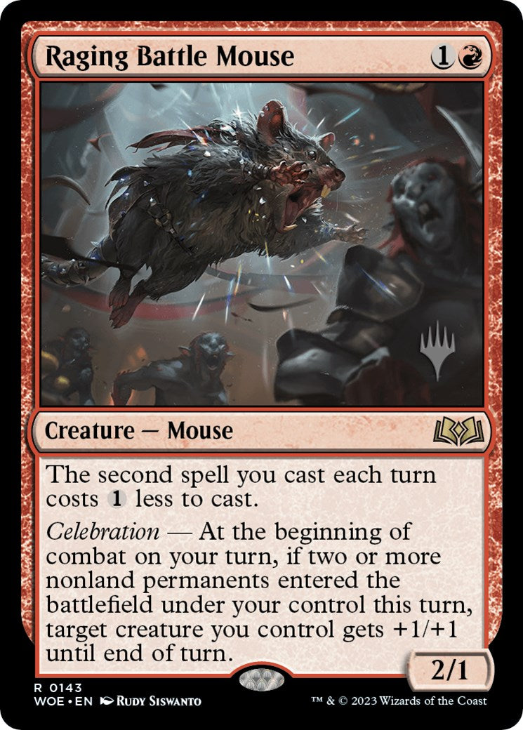 Raging Battle Mouse (Promo Pack) [Wilds of Eldraine Promos] | Galactic Gamez