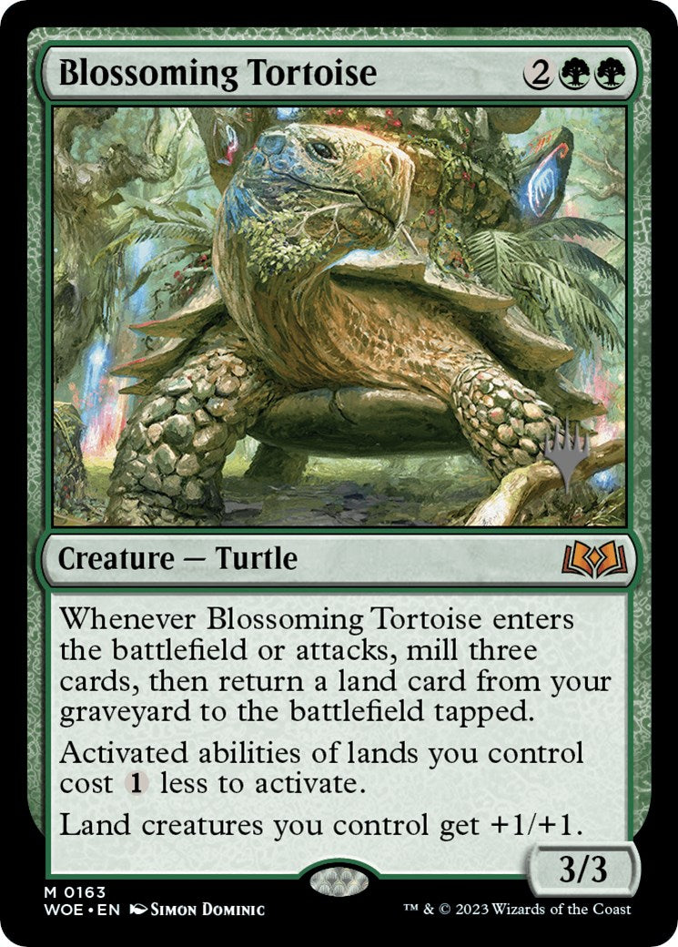Blossoming Tortoise (Promo Pack) [Wilds of Eldraine Promos] | Galactic Gamez