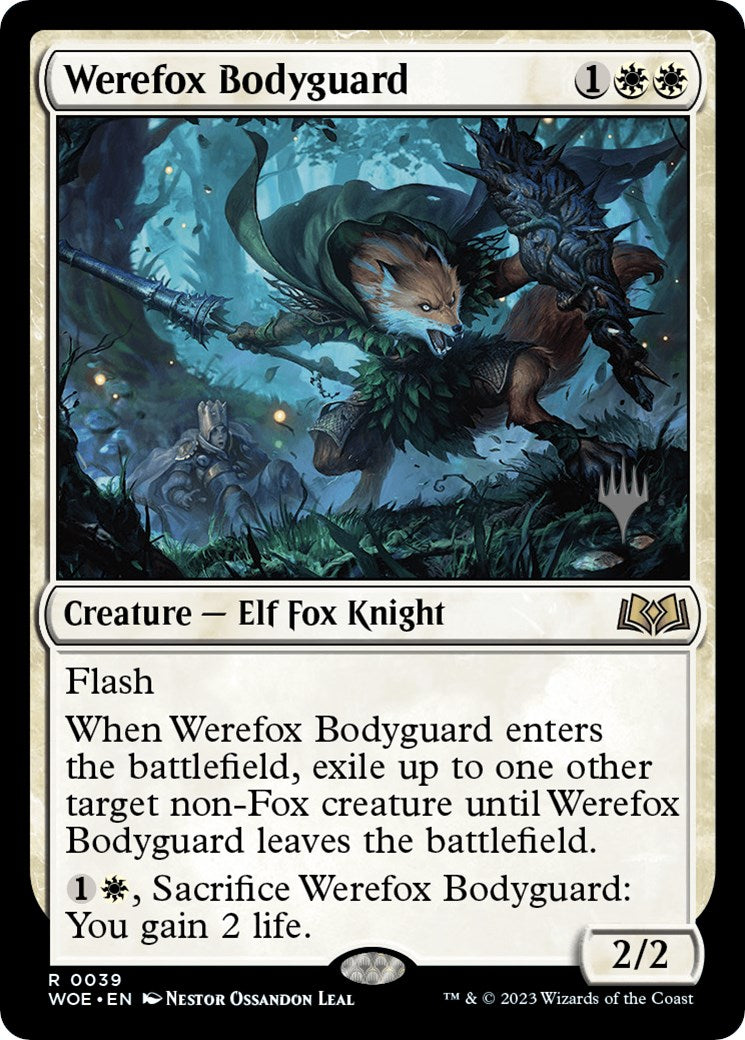 Werefox Bodyguard (Promo Pack) [Wilds of Eldraine Promos] | Galactic Gamez