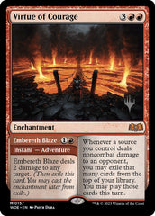 Virtue of Courage //Embereth Blaze (Promo Pack) [Wilds of Eldraine Promos] | Galactic Gamez