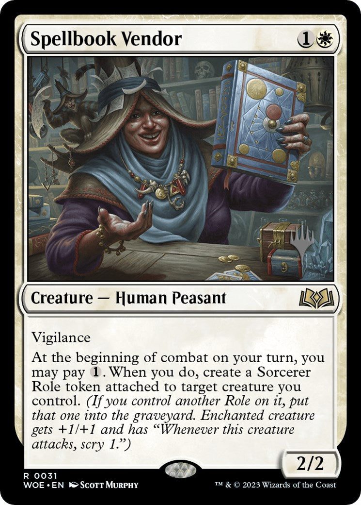 Spellbook Vendor (Promo Pack) [Wilds of Eldraine Promos] | Galactic Gamez